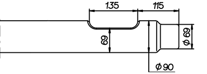 Asphaltspaten (parallel) 880 mm für Krupp HM 350 V