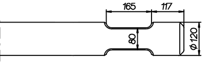 Flachmeissel (quer) 1100 mm für Krupp HM 780 / Marathon