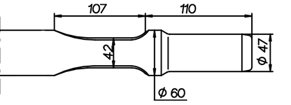 Asphaltspaten (parallel) 520 mm für Montabert BRH 75 / 76 / 90 / 91