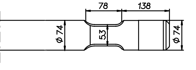 Flachmeissel (quer) 720 mm für Montabert M 125 SX