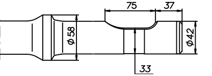 Breitmeissel (quer) 390 mm für Montabert SC 8