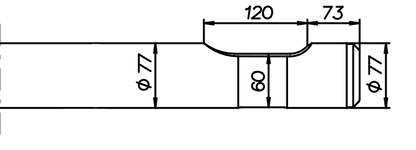 Flachmeissel (quer) 700 mm für Montabert SC 36