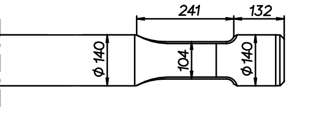 Stampfmeissel 1170 mm für Montabert V 1800