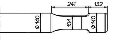 Stampfmeissel 1170 mm für Montabert V 1800