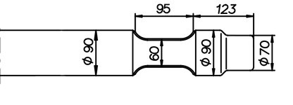 Breitmeissel (quer) 740 mm für Furukawa F 9 / Kent KF 9