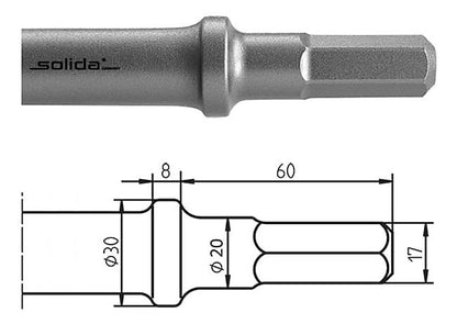 17 / 20 x 60 mm Spitzmeißel 350 mm