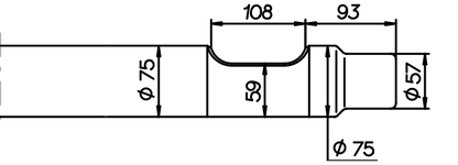 Breitmeissel (quer) 670 mm für JAB JB 30