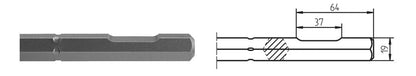 6-kt. 19 mm mit Nute geschmiedete Platte inkl. Adapter 150 x 150 x 320 mm