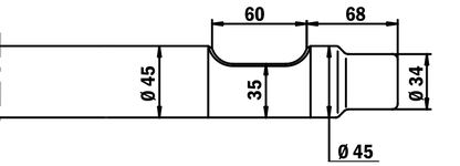 Breitmeissel (quer) 440 mm für D&A 8 V