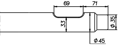 Flachmeissel (quer) 480 mm für NPK H-08-X