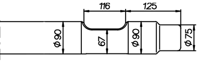 Asphaltspaten (parallel) 780 mm für NPK H-4-X / XE