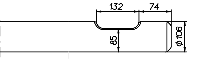 Flachmeissel (quer) 930 mm für NPK H-8-X