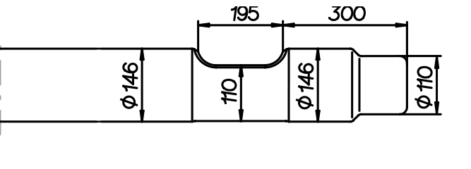 Flachmeissel (quer) 1300 mm für NPK H-16-X / H-16-XE