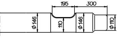 Flachmeissel (quer) 1300 mm für NPK H-16-X / H-16-XE
