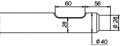 Flachmeissel (quer) 480 mm für NPK H-06-X
