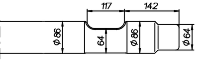 Breitmeissel (quer) 840 mm für NPK E-205 / GH 4
