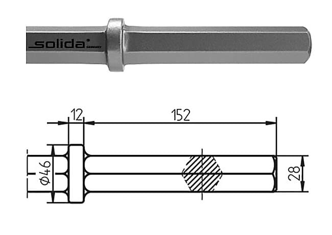 28 x 152 mm Breitmeißel 85 x 360 mm