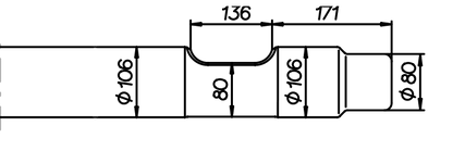 Breitmeissel (quer) 1000 mm für NPK E-207 / GH 6