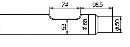 Spitzmeissel 740 mm für Drago DB 30 S