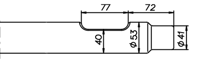Asphaltspaten (parallel) 530 mm für Drago DBS 53 / DBL 53
