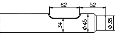 Asphaltspaten (parallel) 450 mm für Drago DBS 45 / DBL 45