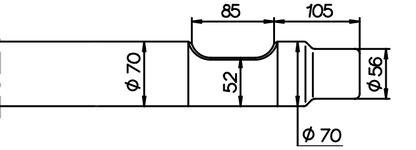 Breitmeissel (quer) 690 mm für D&A 30 V / 40 V / 50 V / S 300 / S 500