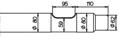 Breitmeissel (quer) 760 mm für D&A 70 V / S 700