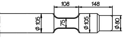 Stampfmeissel 980 mm für D&A 130 V / S 1300