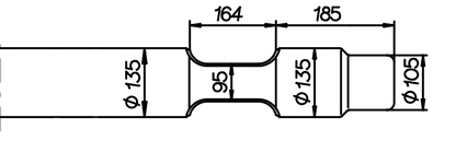 Spitzmeissel 1200 mm für D&A 200 V / 220 V / S 2200