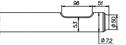 Breitmeissel (quer) 670 mm für Socomec DMS 310 / 330