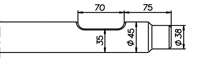 Asphaltspaten (parallel) 490 mm für Socomec DMS 95