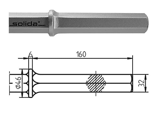 32 x 160 mm Flachspaten 125 x 350 mm