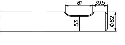 Asphaltspaten (parallel) 570 mm für Socomec DMS 210