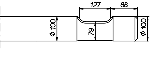 Breitmeissel (quer) 870 mm für MSB MS 450 H / 460 / 460 H