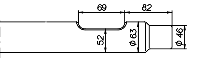 Breitmeissel (quer) 550 mm für MSB MS 200 / 200 H