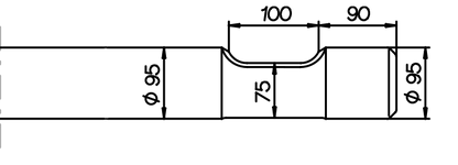 Flachmeissel (quer) 910 mm für MSB MS 400 / 400 H