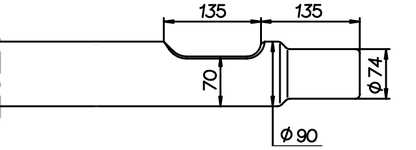 Spitzmeissel 890 mm für CAT H 90
