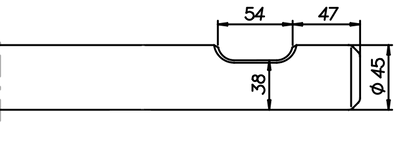 Asphaltspaten (parallel) 470 mm für Lifton LH 70 / 80