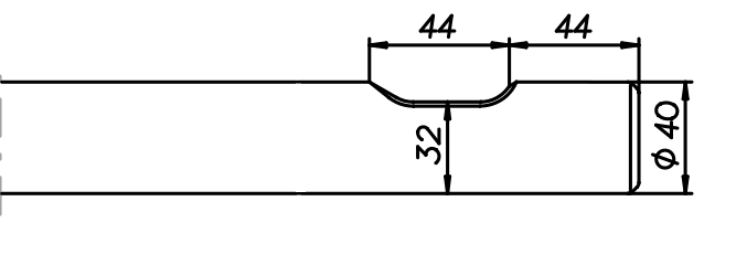 Asphaltspaten (parallel) 380 mm für CAT H 35 Ds / H 35 Es