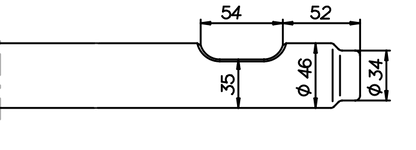 Breitmeissel (quer) 480 mm für Drago DB 15 S
