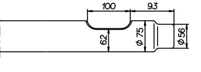 Spitzmeissel 820 mm für Komac KB 350
