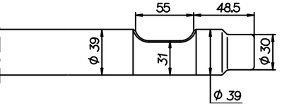 Asphaltspaten (parallel) 430 mm für Komac KB 100
