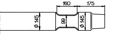 Spitzmeissel 1300 mm für Komac TOR 36