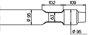 Breitmeissel (quer) 800 mm für Drago DRH 280