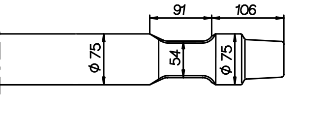 Breitmeissel (quer) 670 mm für Huppi 302