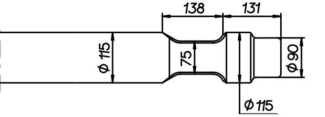 Stampfmeissel 860 mm für Huppi 902