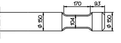 Flachmeissel (quer) 1300 mm für Komac KB 3600