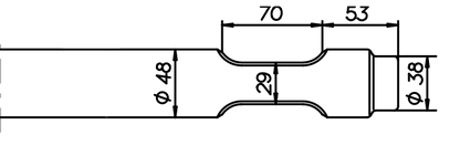 Flachmeissel (quer) 570 mm für Euroram / Globram RM 48
