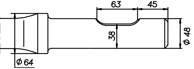 Breitmeissel (quer) 450 mm für Rotair OL 90
