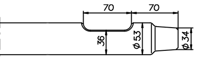 Asphaltspaten (parallel) 560 mm für Arrowhead S30